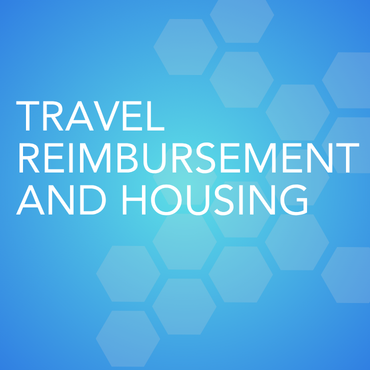 A button with text reading Travel Reimbursement and Housing
